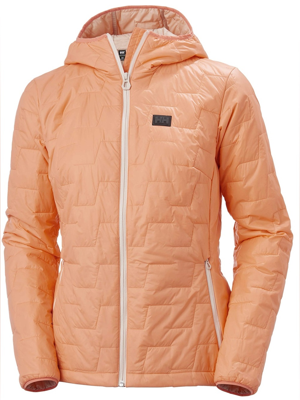 NWT Helly Hansen Women’s Lila Loft Orange Crème Quilted Hooded Puffer Jacket XS